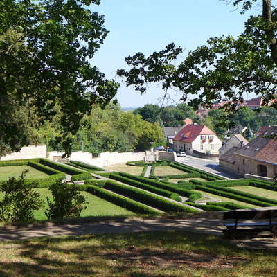 Blick auf den Barockgarten Mücheln (Foto: Gartenträume Sachsen-Anhalt e. V.)
